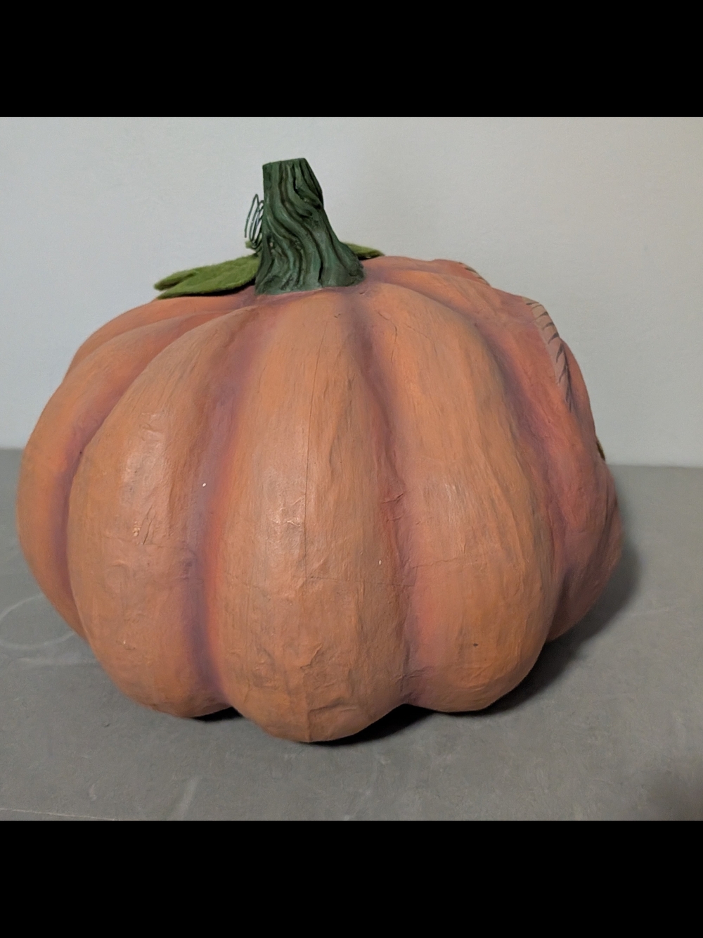 Artificial Pumpkin With Glasses Made In Philippines Painted Paper-mache - Picture 6 of 9